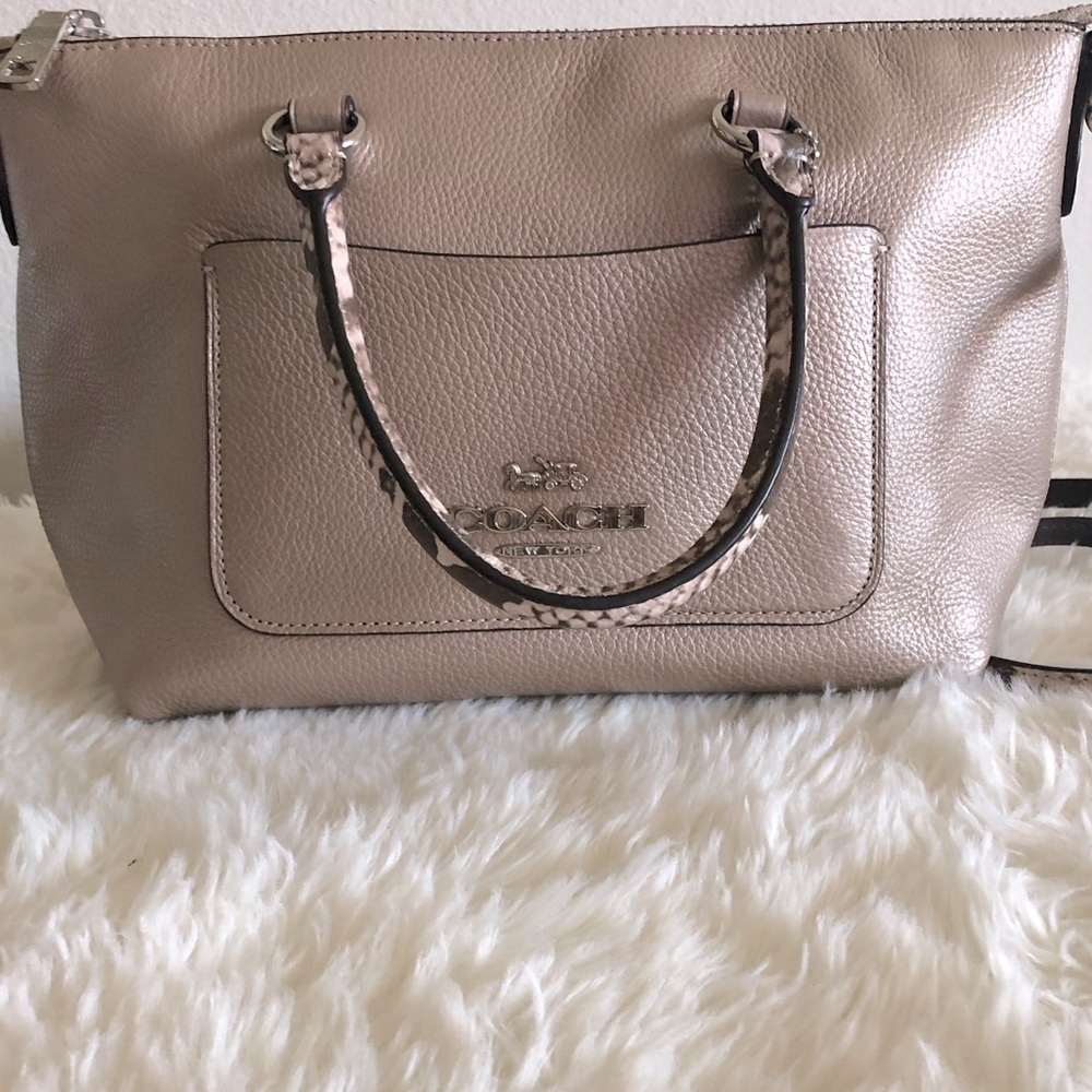 Coach Emma Handbag - Brand New with Tags - Metallic Taupe W/Optional Straps